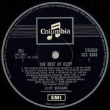 Cliff Richard : The Best Of Cliff (LP, Album, Comp, RE)