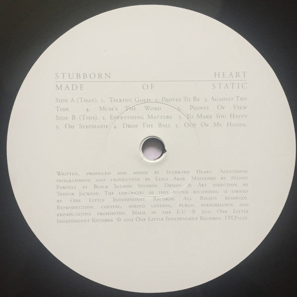Stubborn Heart : Made Of Static (LP)