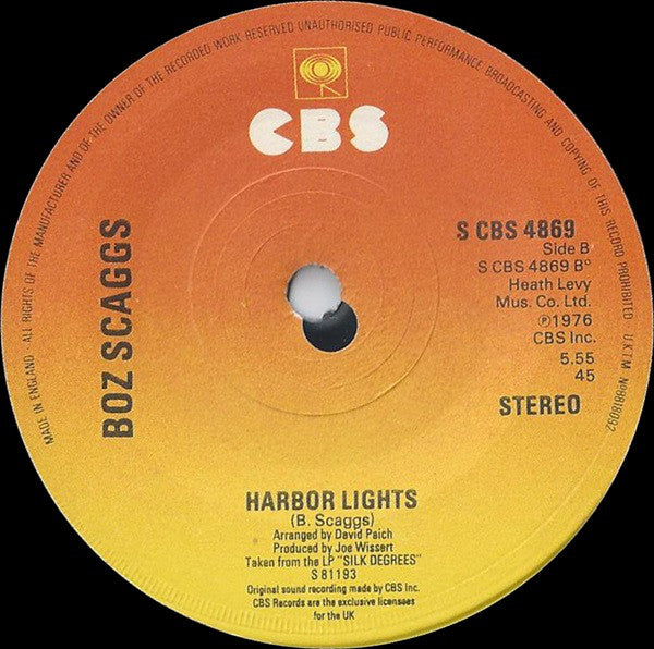 Boz Scaggs : What Can I Say (7", Single, Sol)