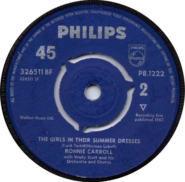 Ronnie Carroll : Ring-A-Ding Girl (7", Mono)
