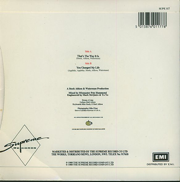 Mel & Kim : That's The Way It Is (7", Sil)