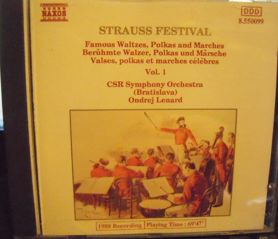 Johann Strauss Jr., Josef Strauß, Slovak Radio Symphony Orchestra, Ondrej Lenárd : Strauss Festival, Vol. 1 (CD, Album)