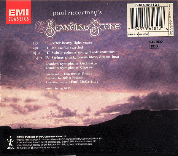 London Symphony Orchestra : Paul McCartney's Standing Stone (CD, Album, Boo)