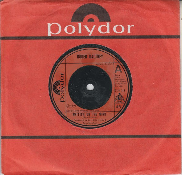 Roger Daltrey : Written On The Wind (7", Single)