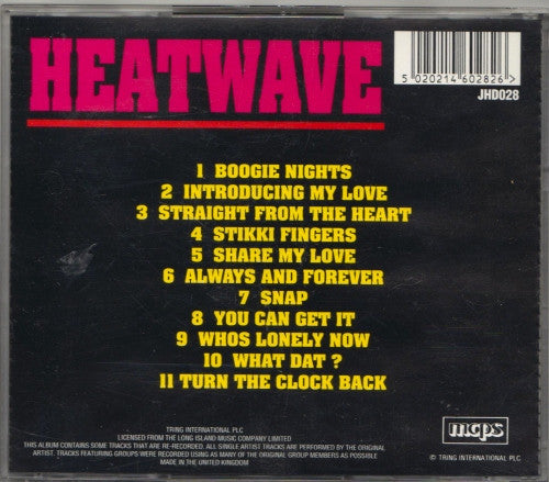 Heatwave : Boogie Nights (CD, Comp)