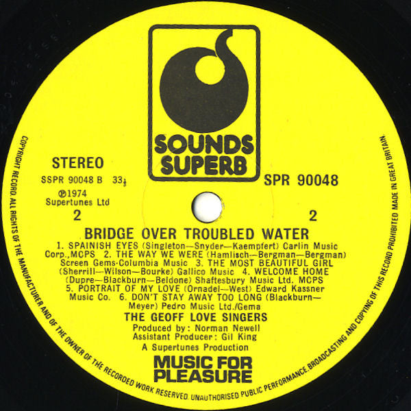 Geoff Love & His Orchestra With The Geoff Love Singers : Bridge Over Troubled Water (LP)