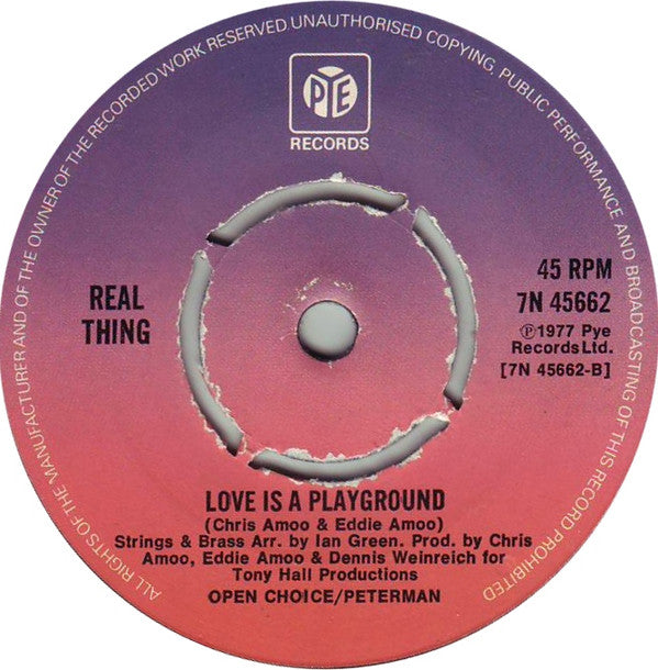 The Real Thing : You'll Never Know What You're Missing (7", Single, Kno)