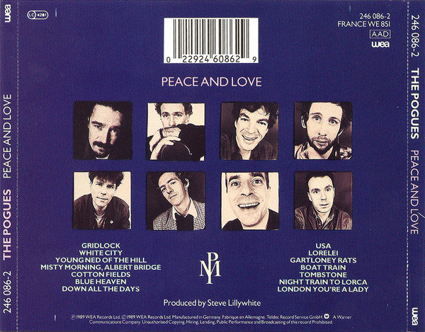 The Pogues : Peace And Love (CD, Album)