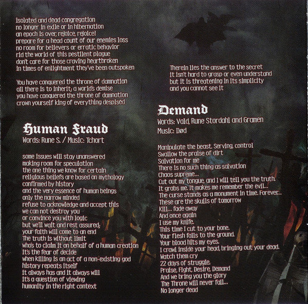 Blood Red Throne : Souls Of Damnation (CD, Album + DVD-V, NTSC + Ltd, Dig)