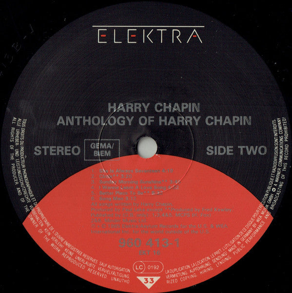 Harry Chapin : Anthology Of Harry Chapin (LP, Comp)