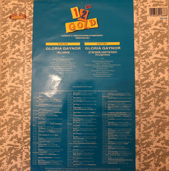 Gloria Gaynor : I Will Survive / Let Me Know (I Have The Right) (12", Maxi, RE, alt)