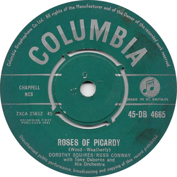 Dorothy Squires / Russ Conway With Tony Osborne And His Orchestra : Say It With Flowers (7")