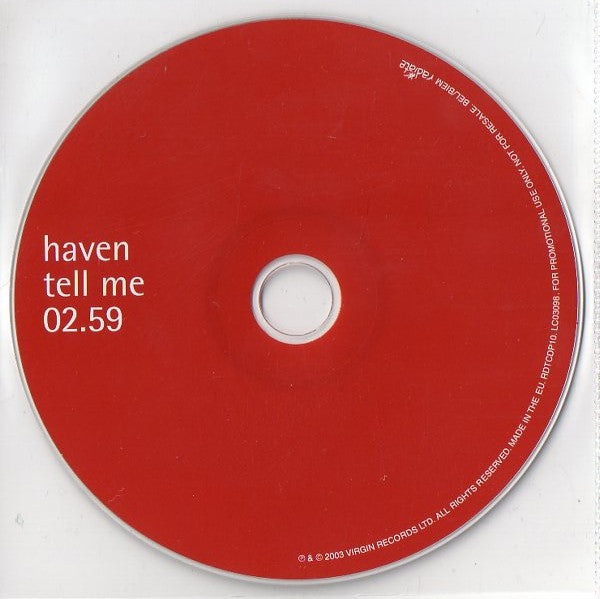 Haven : Tell Me (CD, Single, Promo)