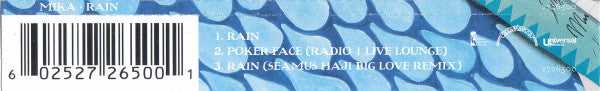 Mika (8) : Rain (CD, Single)