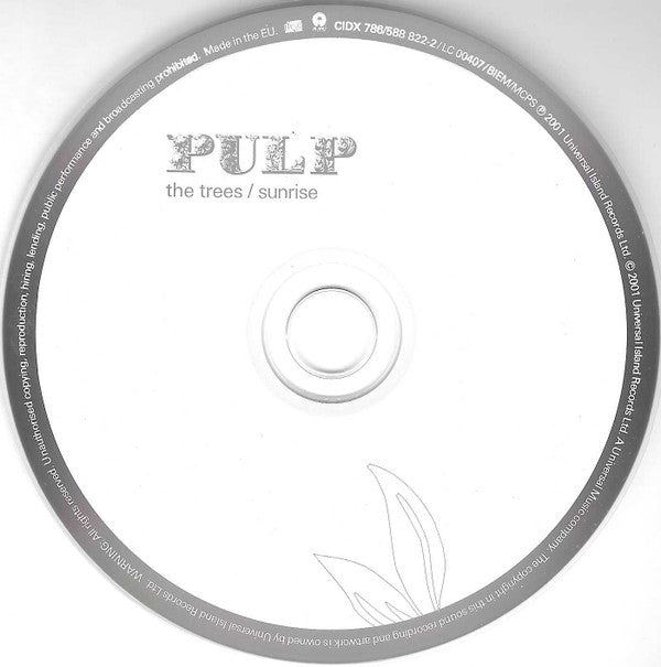Pulp : The Trees / Sunrise (CD, Single)