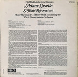 Adolphe C. Adam / Jean Martinon & Albert Wolff Conducting The Orchestre De La Société Des Concerts Du Conservatoire : Giselle / Si J'étais Roi - Overture (LP, Comp, RE, RP)