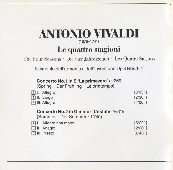Antonio Vivaldi - Nigel Kennedy, English Chamber Orchestra - The Four Seasons Le Quattro Stagioni Die Vier Jahreszeiten Les Quatre Saisons (CD) (Very Good Plus (VG)) - DaddyPop