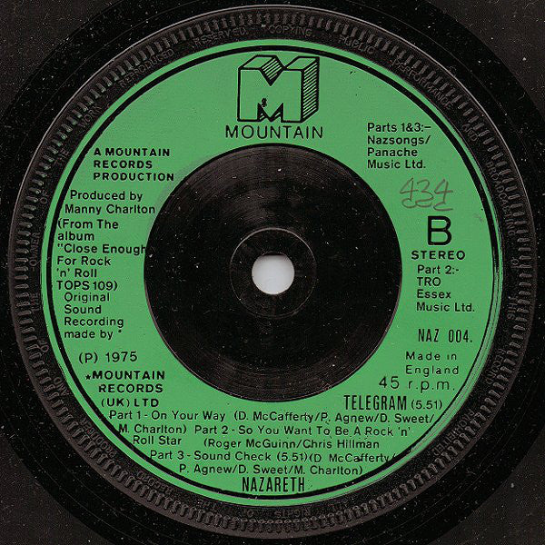 Nazareth (2) : Whatever You Want Babe (7", Single)