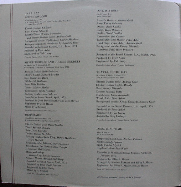 Linda Ronstadt : Greatest Hits (LP, Comp, RE, SP )