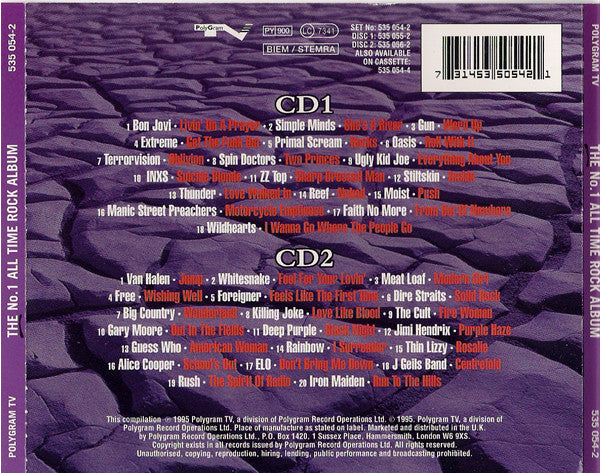 Various : The No.1 All Time Rock Album (2xCD, Comp)