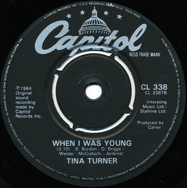 Tina Turner : Better Be Good To Me (7", Single)