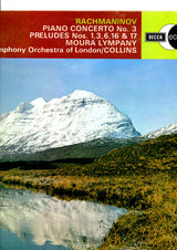 Sergei Vasilyevich Rachmaninoff, Dame Moura Lympany, The New Symphony Orchestra Of London, Anthony Collins (2) : Piano Concerto No. 3 / Preludes Nos. 1, 3, 6, 16 & 17 (LP, Comp, RM)
