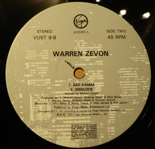 Warren Zevon : Splendid Isolation (12", Single)