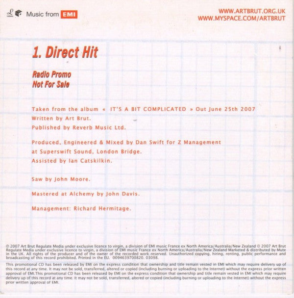 Art Brut - Direct Hit (CD) (Very Good Plus (VG)) - DaddyPop