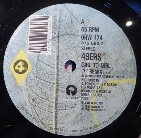 49ers - Girl To Girl (7) (Near Mint (NM Or M-)) - DaddyPop
