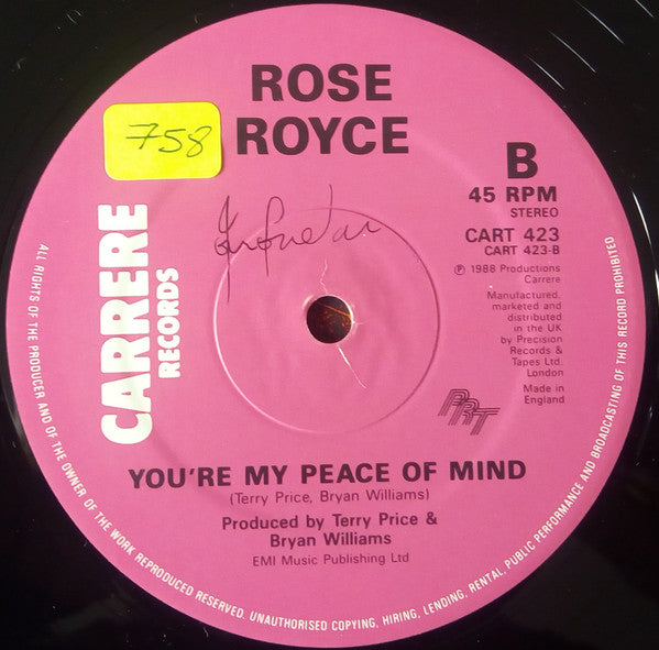 Rose Royce : Just My Imagination (12", Single)