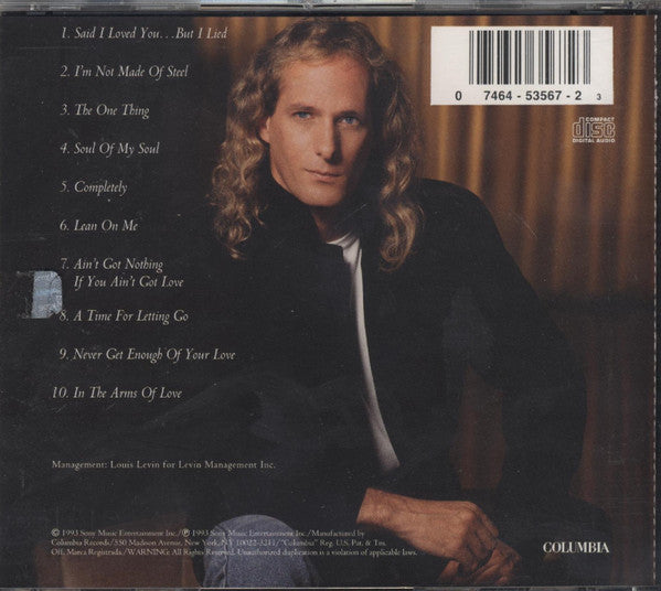 Michael Bolton : The One Thing (CD, Album, Pit)