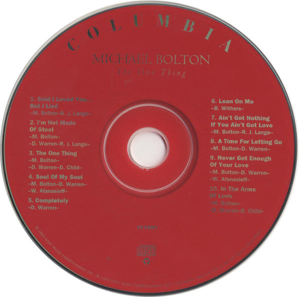 Michael Bolton : The One Thing (CD, Album, Pit)