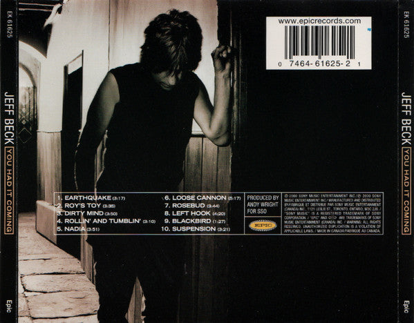 Jeff Beck : You Had It Coming (CD, Album)