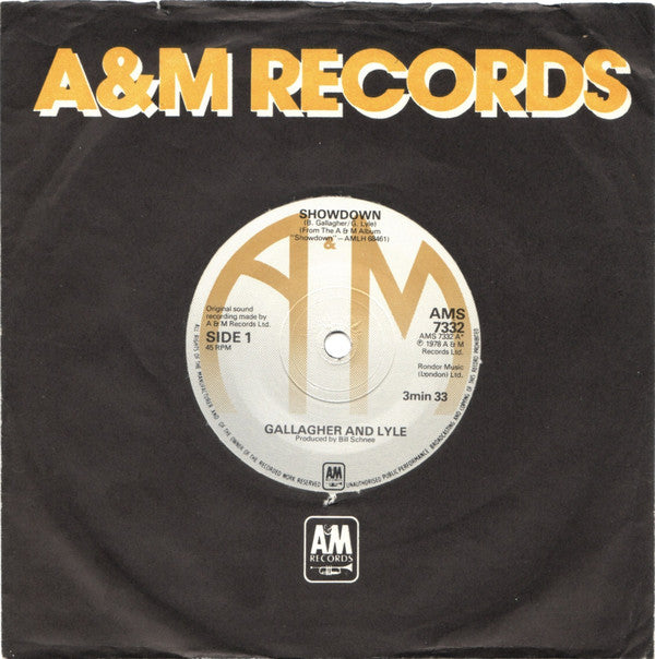 Gallagher & Lyle : Showdown (7")