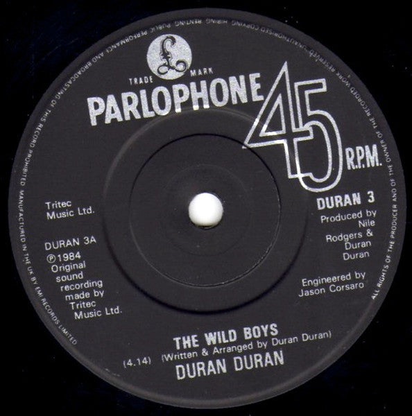 Duran Duran : The Wild Boys (7", Bla)
