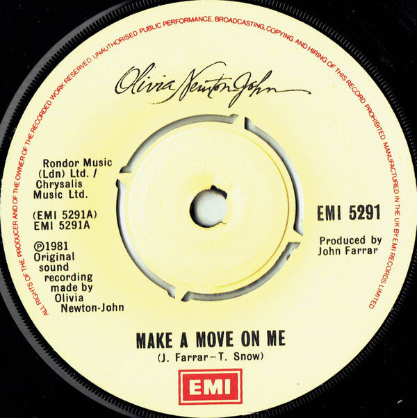 Olivia Newton-John : Make A Move On Me (7", Single)