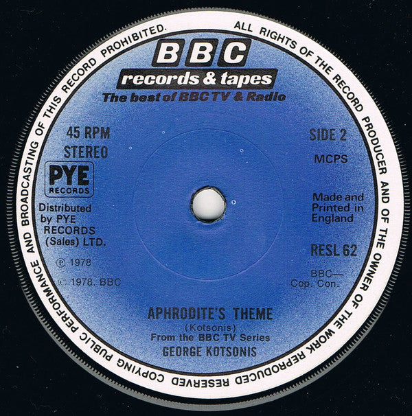 George Kotsonis : Love Theme From "The Aphrodite Inheritance" (7", Single)