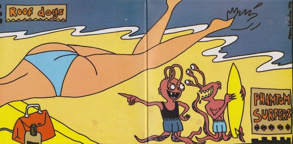 The Phantom Surfers / The Roofdogs : Hell Beach Party! (7", Gat)