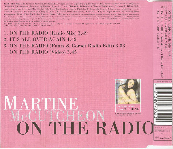 Martine McCutcheon : On The Radio (CD, Single, Enh)