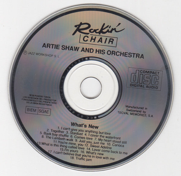 Artie Shaw And His Orchestra : What's New (CD, Comp)