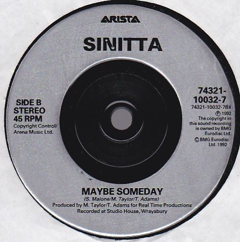 Sinitta : Shame Shame Shame (7", Single)