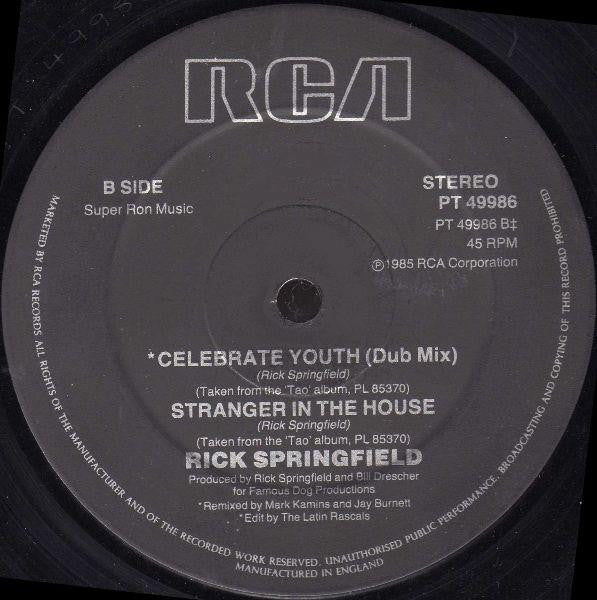 Rick Springfield : Celebrate Youth (12")