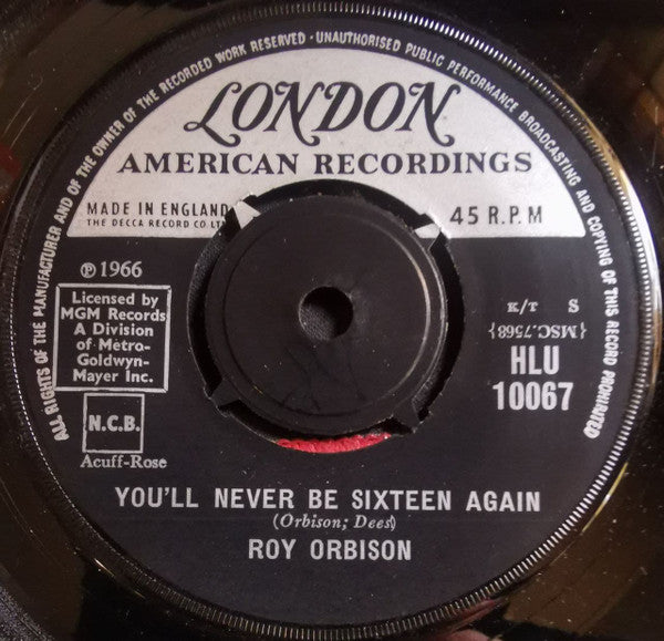 Roy Orbison : Too Soon To Know (7", Single, Lab)