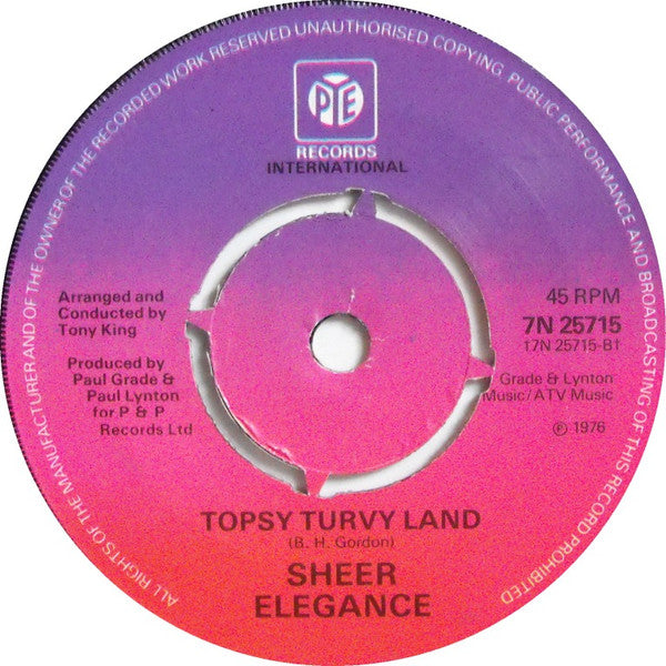 Sheer Elegance : It's Temptation (7", Single, Kno)