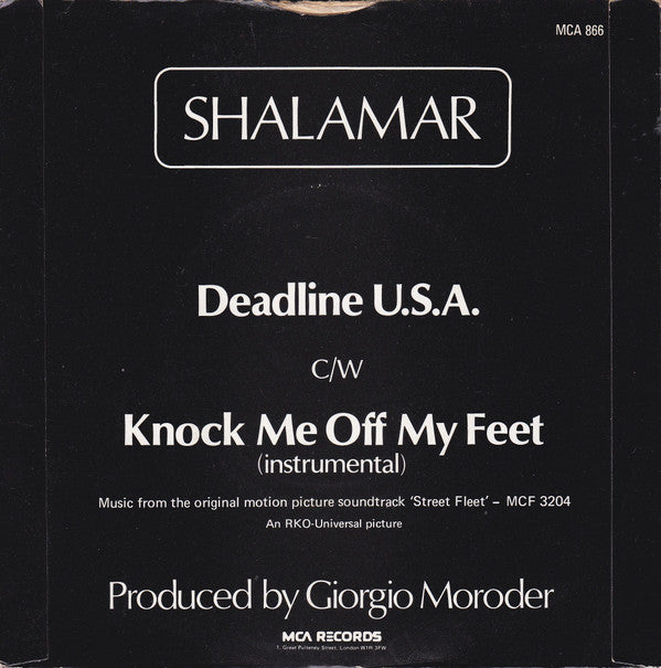 Shalamar : Deadline U.S.A. (7", Pap)