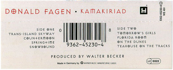 Donald Fagen - Kamakiriad (Cassette) (Very Good Plus (VG)) - DaddyPop