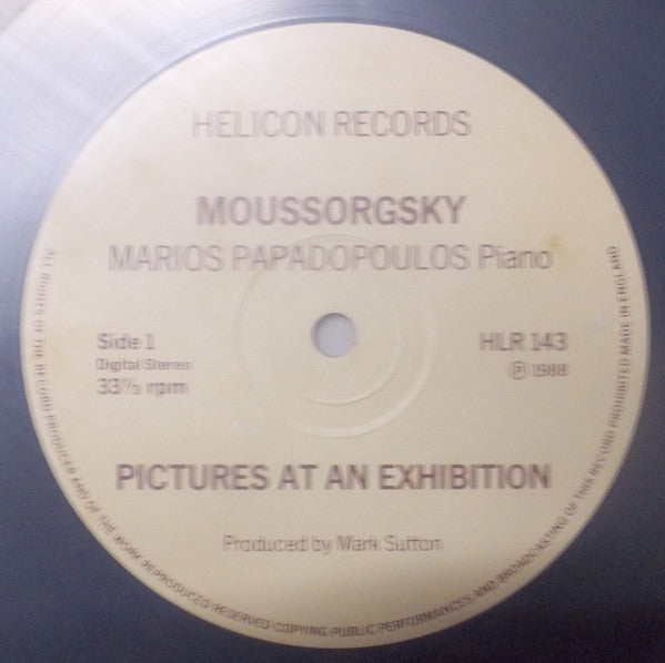 Modest Mussorgsky, Marios Papadopoulos : Pictures At An Exhibition - Works For Piano (LP, Album)