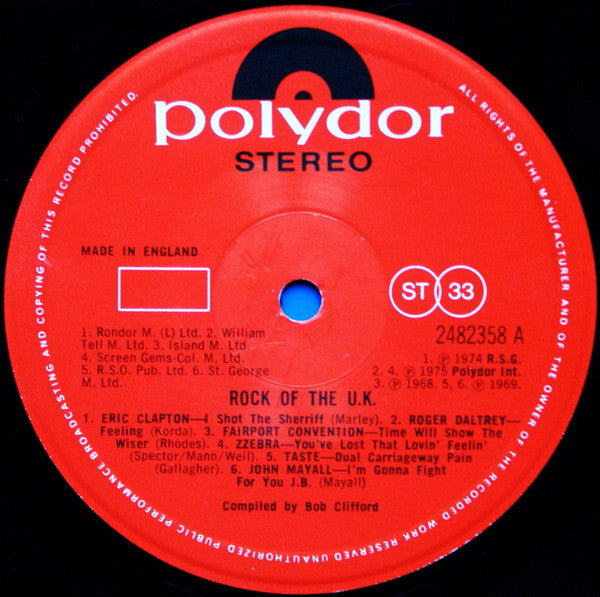 Various : Rock Of The U.K. (LP, Smplr)