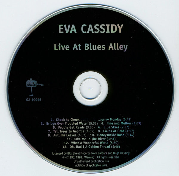 Eva Cassidy : Live At Blues Alley (CD, Album, RE)