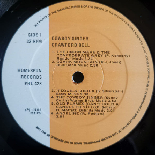 Crawford Bell : Union Mare And Confederate Gray (LP, Album)